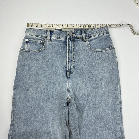 Everlane‎ Women's NWT Light Blue The Way-High Wide Leg Flare Jean W30/L29.25 - Picture 8 of 13